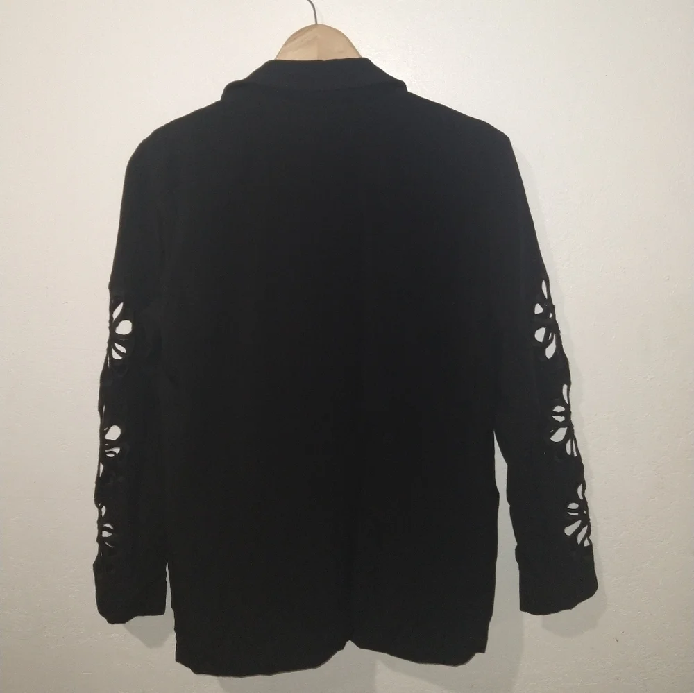 NWT BB DAKOTA x STEVE MADDEN Black Eyelet Cutout Blazer - Picture 6 of 9